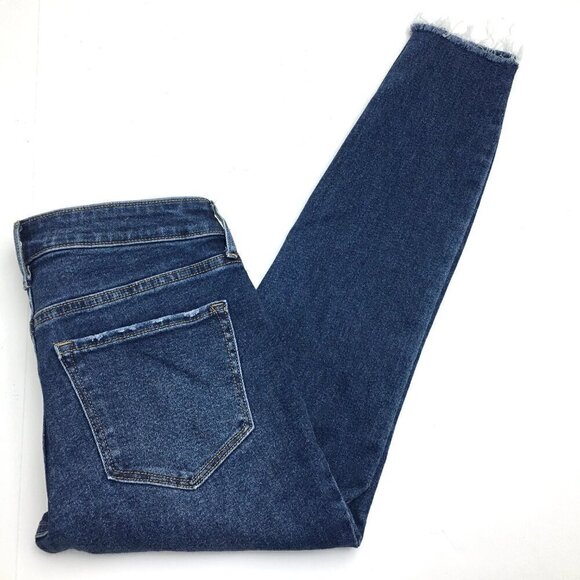 Old Navy Women's Jeans Rockstar Super Skinny Mid Rise Fray Hems size 2 length 26 - Picture 8 of 8